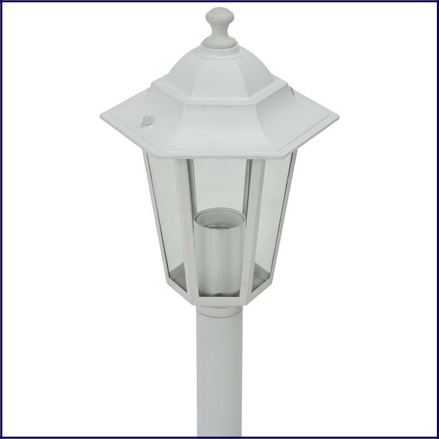 Zestaw 6 białych lamp ogrodowych A467-Banero