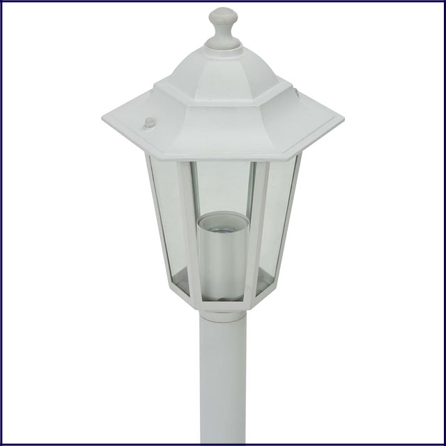 Zestaw 6 białych lamp ogrodowych A467-Nefa