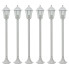 Zestaw 6 białych niskich lamp do ogrodu - A467-Banero