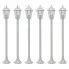 Zestaw 6 białych niskich lamp do ogrodu - C325-Tirena