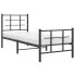 Czarne metalowe łóżko Estris