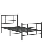Czarne industrialne łóżko 90x200 cm - Estris w sklepie Edinos.pl