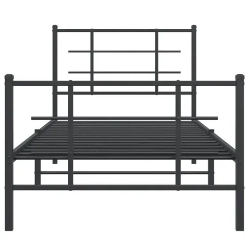 Metalowe czarne łózko Estris