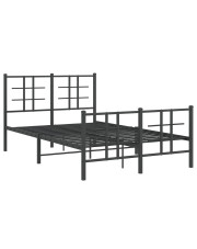 Czarne łóżko loftowe z metalu 120x200cm - Estris w sklepie Edinos.pl