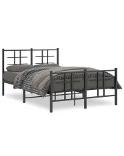 Czarne łóżko loftowe z metalu 120x200cm - Alester w sklepie Edinos.pl