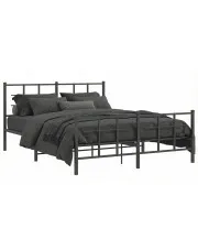 Czarne metalowe łóżko loftowe 160x200cm - Alester w sklepie Edinos.pl