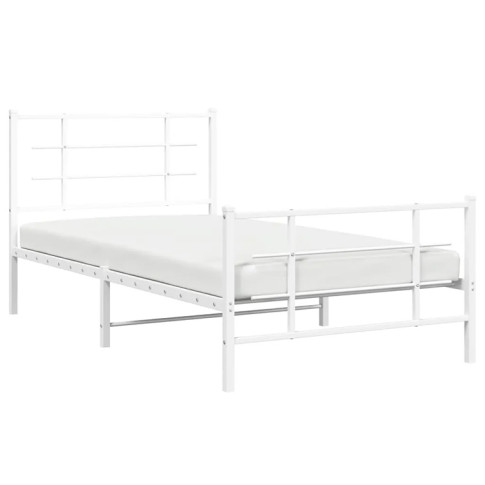 Metalowe białe łóżko Estris