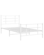 Białe metalowe łóżko w stylu industrialnym 100x200 cm - Estris w sklepie Edinos.pl