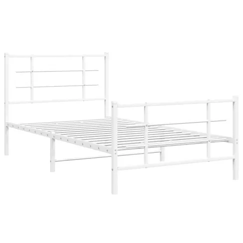 Białe metalowe łóżko Estris