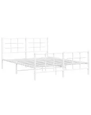  Metalowe białe łóżko loftowe 200x200 cm - Estris