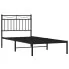 Czarne metalowe łóżko Envilo