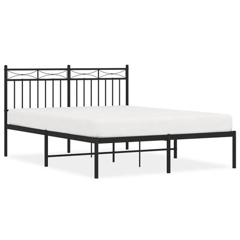 Czarne metalowe łóżko z metalu Envilo