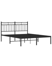 Czarne metalowe łóżko loftowe 140x200 cm - Envilo w sklepie Edinos.pl