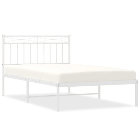 Białe łóżko z metalu Envilo