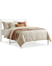 Białe metalowe łóżko pojedyncze 90x200 cm - Tolimea w sklepie Edinos.pl