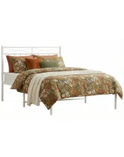 Białe loftowe łóżko metalowe 100x200 cm - Tolimea w sklepie Edinos.pl