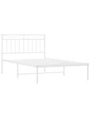 Białe loftowe łóżko metalowe 100x200 cm - Envilo w sklepie Edinos.pl
