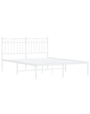 Białe metalowe łóżko w stylu loft 120x200 cm - Envilo