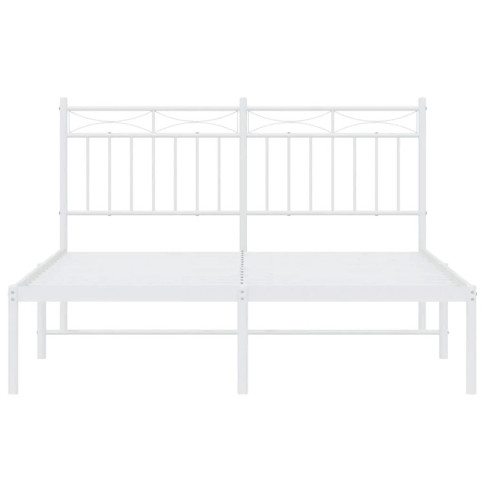 Białe metalowe łóżko Envilo