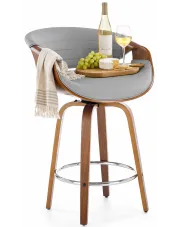 Hoker w stylu modern retro orzech + popielaty - Yagi w sklepie Edinos.pl