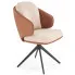 brązowo beżowy fotel obrotowy Castor