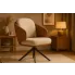 Skandynawski obrotowy fotel brązowo beżowy   Meraja