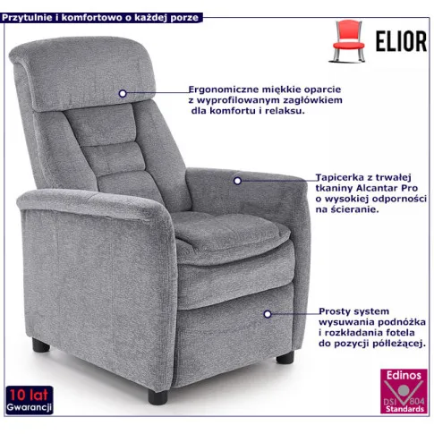 fotel popielaty Igaris