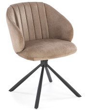Beżowe krzesło z obrotowym siedziskiem - Sibon