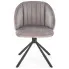 fotel popielaty z obracanym siedziskiem Sibon