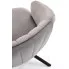 obrotowy fotel tapicerowany popielaty Sibon