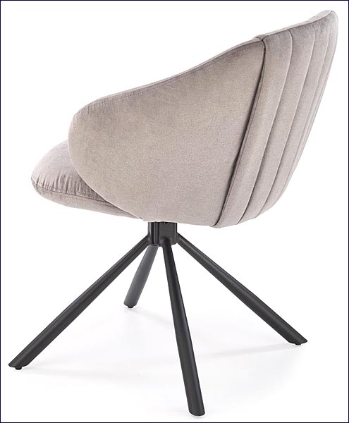 popielate krzesło tapicerowane obrotowe Kartis