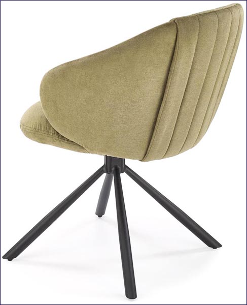 oliwkowe krzesło tapicerowane obrotowe Sibon