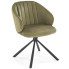 tapicerowane oliwkowe krzesło obrotowe Sibon
