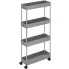 Szary wózek na kółkach z 4 półkami Ivin 6X