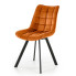 Pomarańczowe tapicerowane krzesło pikowane - Winston