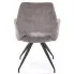 krzesło metalowe tapicerowane popielate Nortes