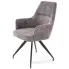 obrotowe metalowe krzesło popielate Nortes
