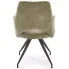 krzesło metalowe tapicerowane oliwkowe Nortes