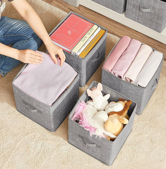 Przykładowe wykorzystanie zestawu 6 szarych organizerów Esmar