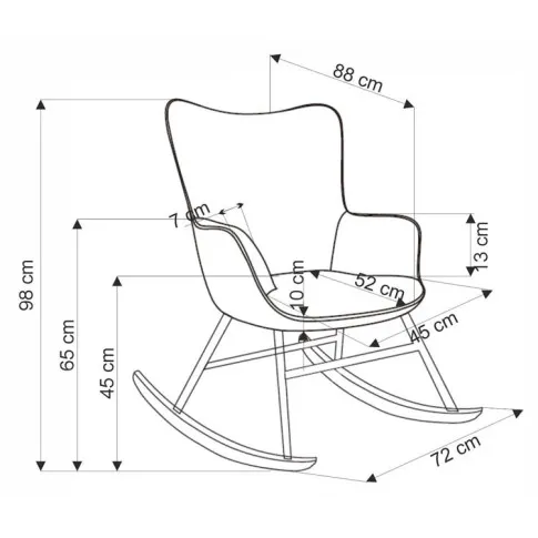 wymiary fotela Bonero