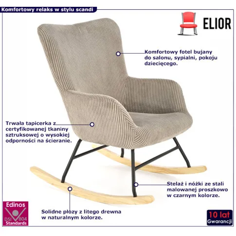 bujany fotel popielaty Bonero