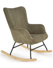 Oliwkowy fotel bujany w stylu skandynawskim - Bonero