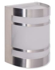 Srebrny kinkiet zewnętrzny ze stali nierdzewnej - O-007-Moyox