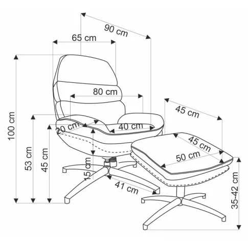 wymiary fotela Perez