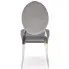 tapicerowane krzesło welwetowe popielate  Ermano