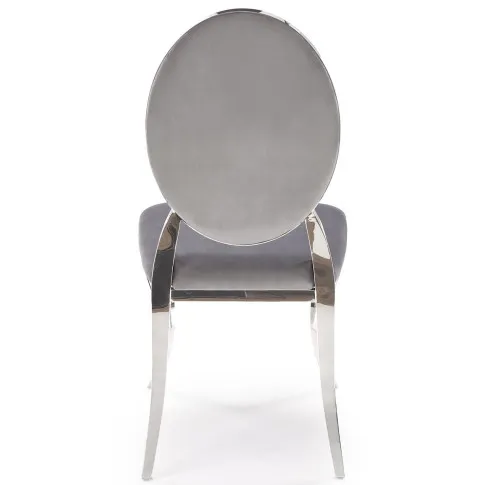 tapicerowane krzesło welwetowe popielate  Ermano