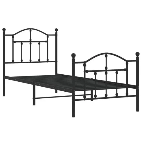 Czarne metalowe łóżko Wroxo