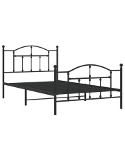 Czarne metalowe łóżko industrialne 100x200cm - Wroxo w sklepie Edinos.pl