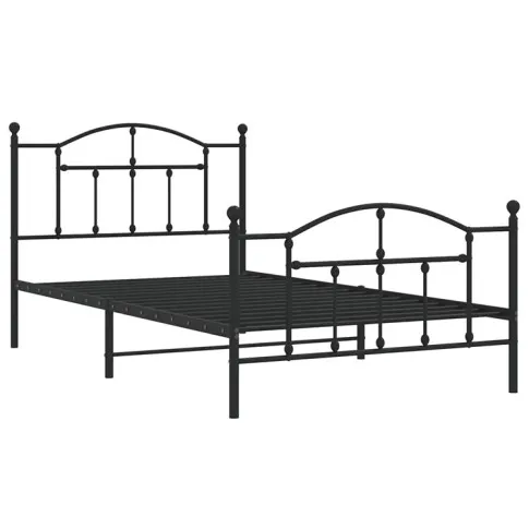 Czarne metalowe lozko Wroxo