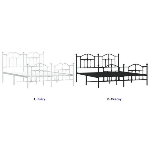 Dostępne kolory łózka metalowego 140 cm